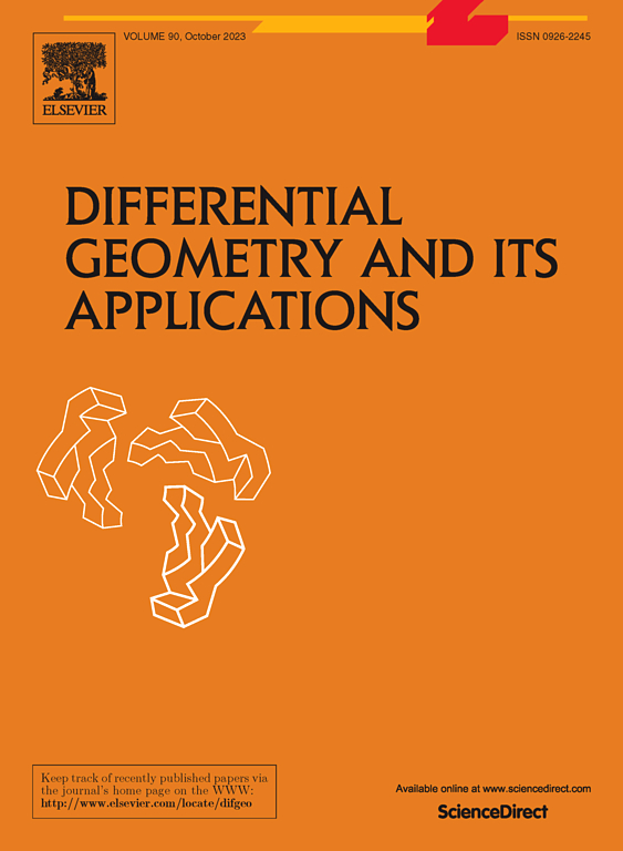 Go to journal home page - Differential Geometry and its Applications